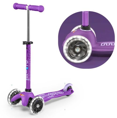 купить Самокат Micro MMD141 Mini Deluxe LED Purple в Кишинёве 
