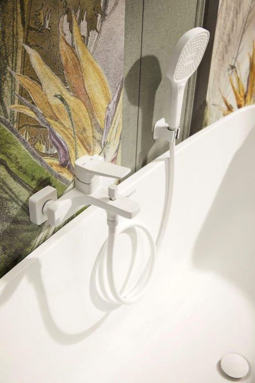 купить Смеситель для ванны kfa armatura Malaga на стену, белый (124013) в Кишинёве 