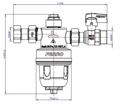 купить Аксессуар для систем отопления Ferro DN20 FMDS20 antimagnetita в Кишинёве 
