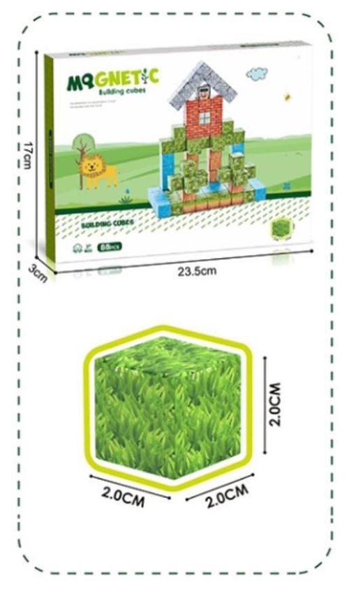 купить Конструктор Essa CH1327 Set de construcție din cuburi magnetice в Кишинёве 