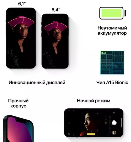 купить Смартфон Apple iPhone 13 128GB Midnight MLPF3 MLNW3 в Кишинёве 