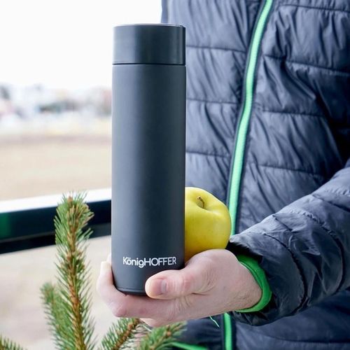 купить Термос для напитков Konighoffer Vinod 500ml Black с индикатором температуры в Кишинёве 