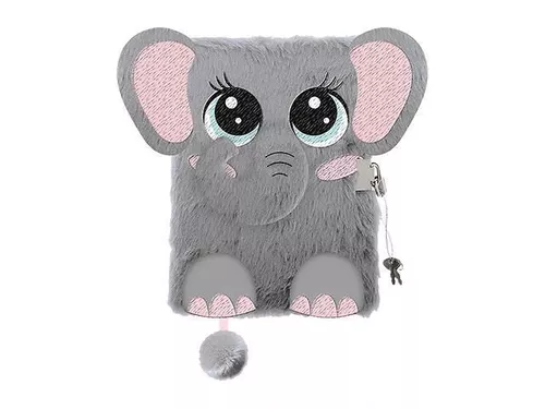 купить Блокнот St.RIGHT 57878 Agenda cu lacat, A5, 96foi, 3D Elefant, coperta plus в Кишинёве 