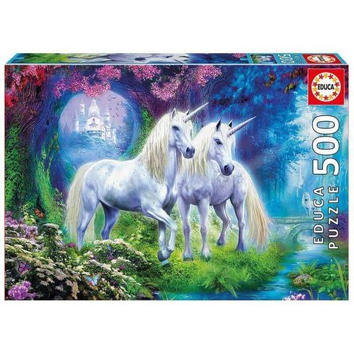 купить Головоломка Educa 17648 500 Unicorns In The Forest в Кишинёве 