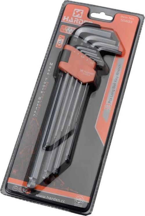 cumpără Set de unelte de mână Harden 540609 chei hexagonale cu cap sferic 9 buc. (1.5-10mm) Pro în Chișinău 