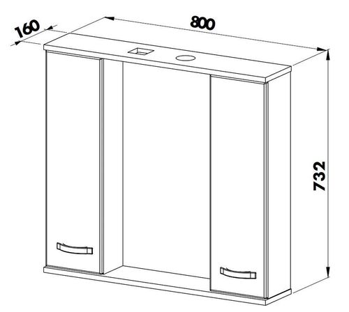 купить Зеркало для ванной Martat Olympia cu oglinda 80cm (white) в Кишинёве 