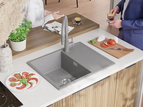 cumpără Chiuvetă bucătărie Primagran Ibiza 620-45 Grey + accesorii 500x620 MI6KS în Chișinău 