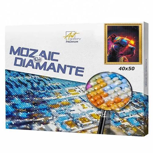 купить Картина по номерам Art Gallery GA84505 Mozaic cu diamante 40x50cm Catel cool в Кишинёве 
