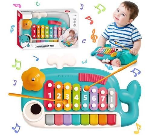купить Музыкальная игрушка Bibi-Irn 6223 Jucarie balena-xilofon 5in1 в Кишинёве 