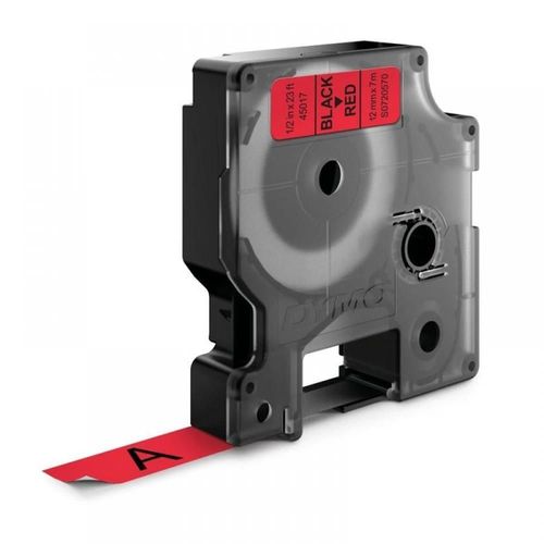 купить Скотч Dymo 12 mm x 7 m, plastic, negru pe banda rosie в Кишинёве 