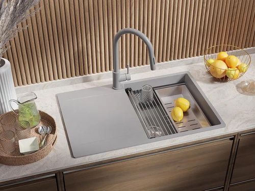 купить Мойка кухонная Primagran San Francisco 780-50 level Grey + accesorii 500x780 MHFKS в Кишинёве 