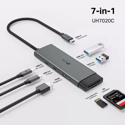 купить USB Hub TP-Link UH7020C USB Type-C 7in1 Hub/Docking в Кишинёве 