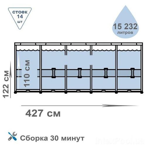 cumpără Piscină cu cadru Bestway 5619DBW Steel Pro Max 427x122cm în Chișinău 