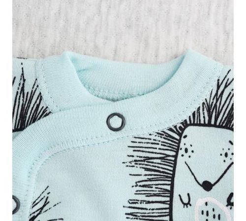 купить Детская одежда Minikin 242200356 Hedgehog Распашонка голубой с рисунком 0-1мес (56см) в Кишинёве 