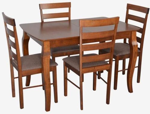 купить Комплект стол и стулья Evelin di Costacurta стол HV-29V Burnish Oak + 4 стула GLORIA Burnish/Ekea12 Dark Brown в Кишинёве 