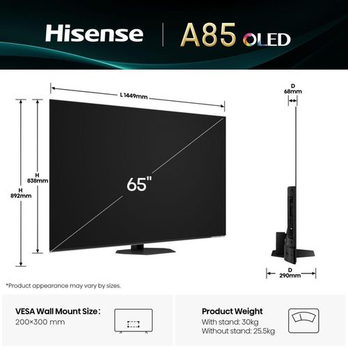 cumpără Televizor Hisense 65A85Q în Chișinău 