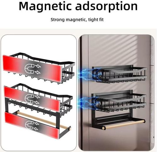 купить Аксессуар для кухни miscellaneous RM57 Raft metalic pe magnet 30x12x8cm, negru в Кишинёве 