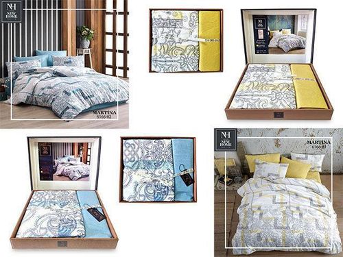 купить Домашний текстиль Promstore 44286.12 2сп NH Ranforce Martina желт, голуб, полико в Кишинёве 