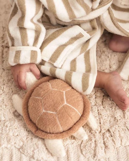 cumpără Accesoriu pentru cei mici Jollein 060-809-67058 Halatel de baie Stripe Terry Olive Green GOTS (3-4 ani) în Chișinău 