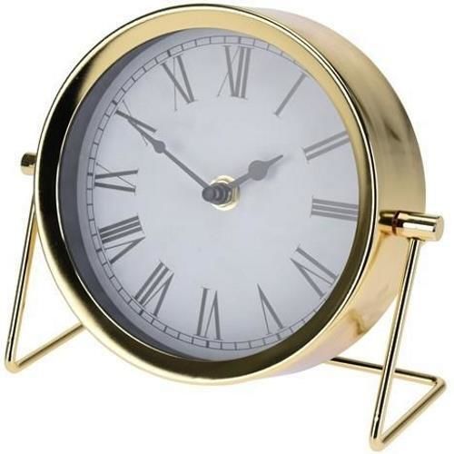 купить Часы Promstore 42651 Clasic de masa metal auriu 18x16x7cm в Кишинёве 