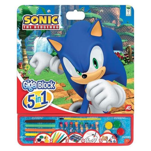 купить Набор для творчества As Kids 1023-62748 Set de desen Giga Block 5in1 Sonic в Кишинёве 