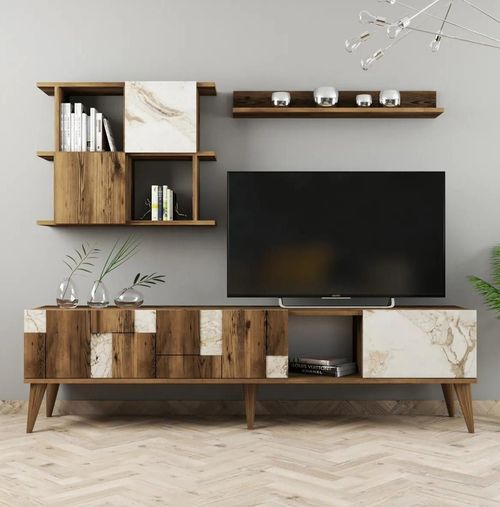cumpără Set mobilă living Trendy Madrid, Alb 180x48x33cm în Chișinău 