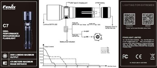 cumpără Lanternă Fenix C7 LED Flashlight în Chișinău 
