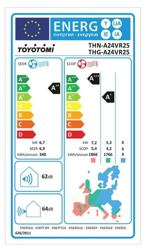 cumpără Aparat aer condiționat split Toyotomi THN/THG-A24VR25 24000 BTU VR wi-fi în Chișinău 