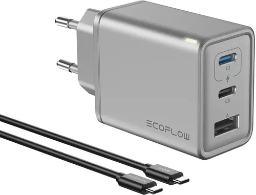 купить Зарядное устройство сетевое EcoFlow RAPID 65W GaN Charger with 100W Cable 1m в Кишинёве 