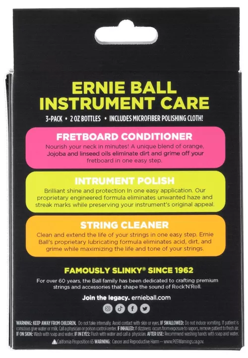 cumpără Accesoriu p/u instrumente muzicale Ernie Ball Instrument Care + Cloth - Kit pentru Curățarea Instrumentelor în Chișinău 