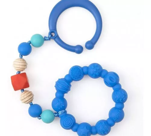 купить Пустышка Nuby NV0613001 Прорезыватель силиконовый с зажимом Колечко(4m+) в Кишинёве 