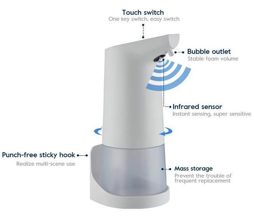 купить Дозатор для мыла Frap F408 350 ml cu sensor в Кишинёве 