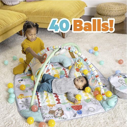 купить Игровой комплекс для детей Bright Starts 12624 Salteluta de activitati 5 in 1 Gym & Ball Pit Totally Tropical в Кишинёве 