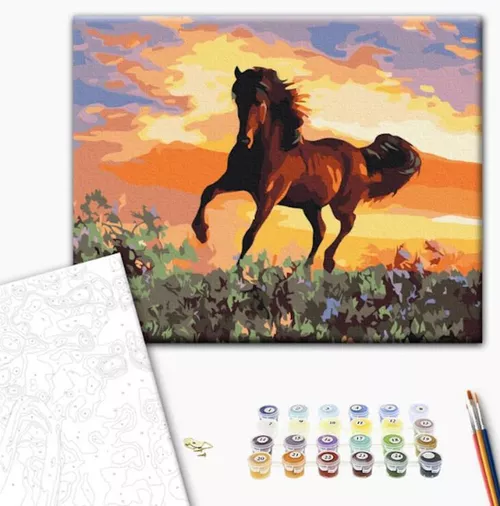 купить Картина по номерам BrushMe RBS6943FC 30x40 сm (fără cutie) Cal в Кишинёве 