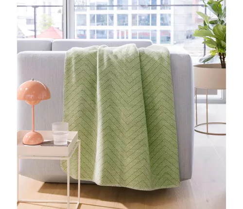 cumpără Cuvertură Ibena 1111/700 Jacquard Decke Nazca 150x200 Green în Chișinău 