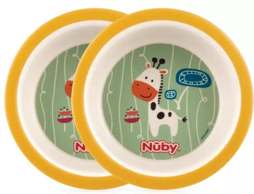 купить Посуда для кормления Nuby ID5501 Миски 2шт Bamboo в Кишинёве 