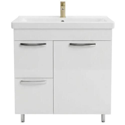 купить Шкаф под умывальник Mashtab 11986 Agat cu 2 sertare+usa 80cm Alb в Кишинёве 