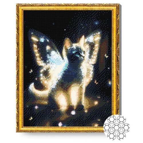 cumpără Tablou pe numere Art Gallery GA84481 Mozaic cu diamante 40x50cm Motanas cu aripi în Chișinău 