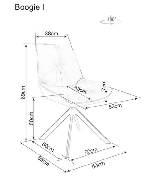 купить Стул Signal Boogie I velvet bej bluvel 28/ met. czar в Кишинёве 