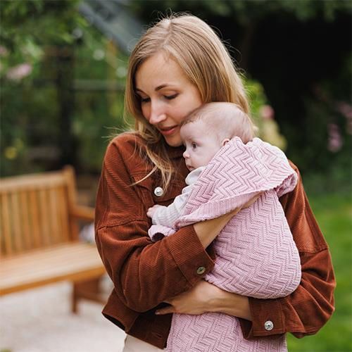 купить Детское постельное белье BabyOno 1647/01 Patura tricotate din bumbac roz в Кишинёве 