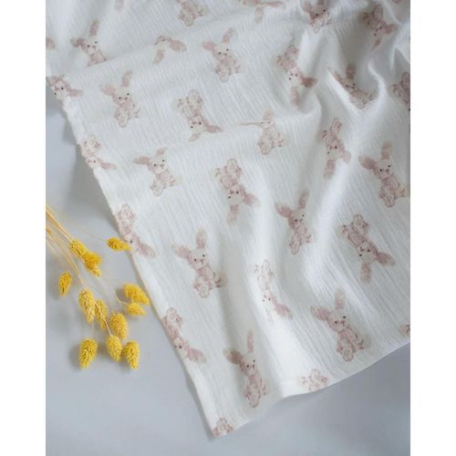 купить Детское постельное белье Veres 108.15 Плед Муслин Зайчата 80х80 в Кишинёве 