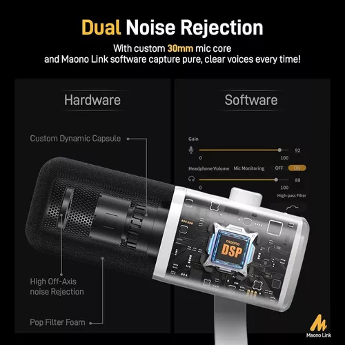 cumpără Microfon pentru PC Maono PD100X White în Chișinău 