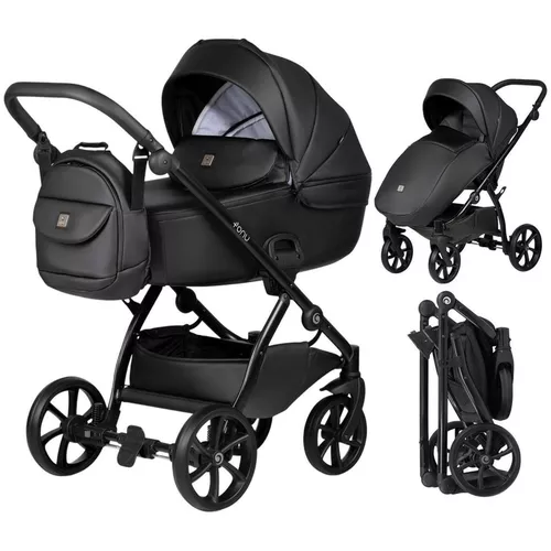 cumpără Сărucior pentru copii Tutis 2in1 UNO5+ Leather 2/1 Jet Black (1402699) în Chișinău 