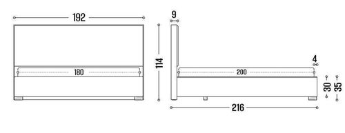 cumpără Pat my-STYLE my-Zara 180x200 (P17D18M17) în Chișinău 