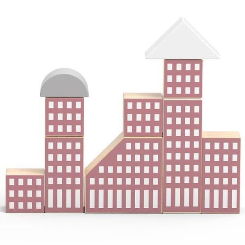 купить Конструктор Viga 44040 Set de construcție din lemn Orașul, 56 elem. в Кишинёве 