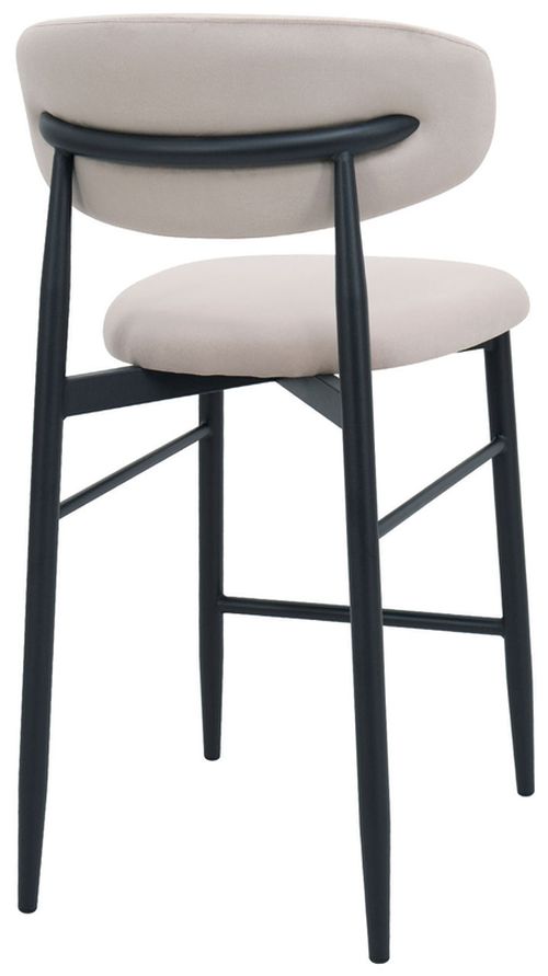 cumpără Scaun de bar Deco Bar Meridian Catifea Beige (HLR7)+Black Legs în Chișinău 