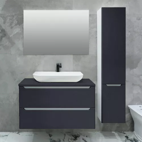 cumpără Dulap penal Bayro Bergamo 350x1600 правый антрацит мат în Chișinău 