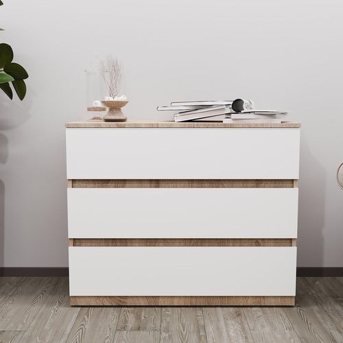 cumpără Comodă Bayro Harmony 1000x810x450 сонома фасад белый în Chișinău 