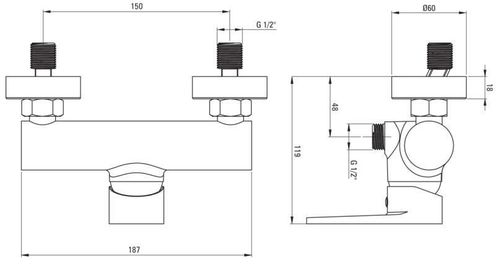 cumpără Baterie de duș Deante BUT_040M în Chișinău 