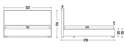 купить Кровать my-STYLE my-Mili 120x200 (P20D12M01) в Кишинёве 
